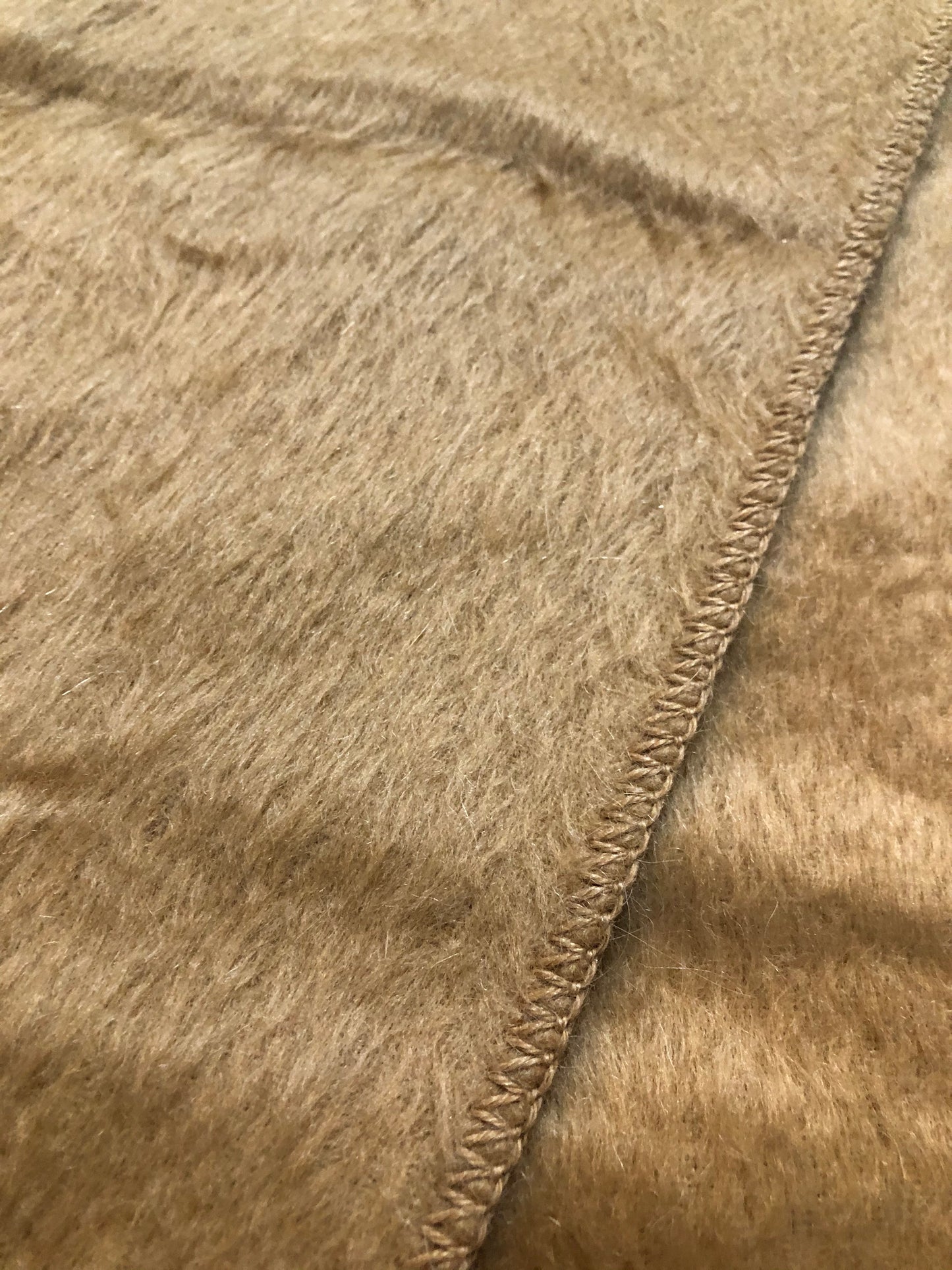 Kingspier Vintage - Alpaca Camargo camel 100% alpaca wool scarf. Made in Peru.