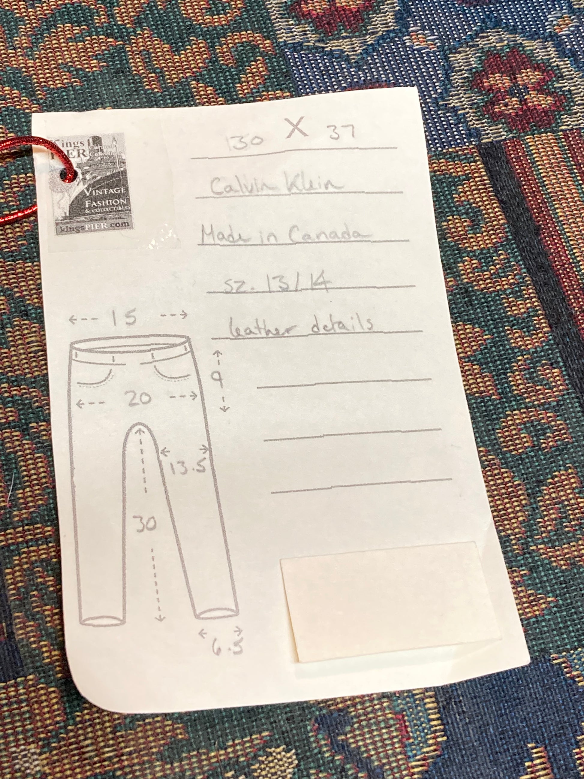 Vintage Calvin Klein Denim Jeans - 30”x30”, Made in Canada - Kingspier Vintage