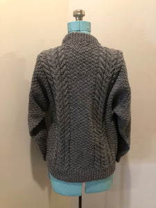 Kingspier Vintage - Vintage Heritage Crafts hand-knit grey wool crewneck sweater.

Made in Nova Scotia, Canada.
Size medium.