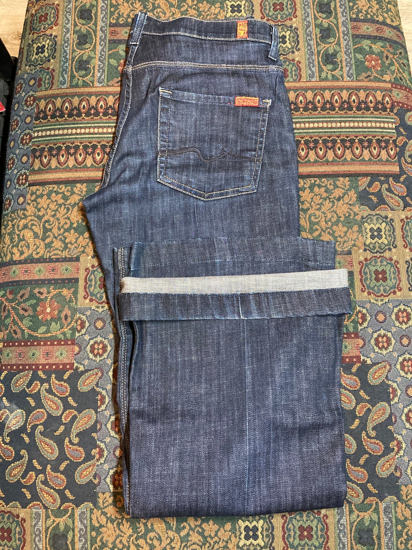 Kingspier Vintage -7 For All Mankind Denim Jeans - 28”x29.5”, Made in USA