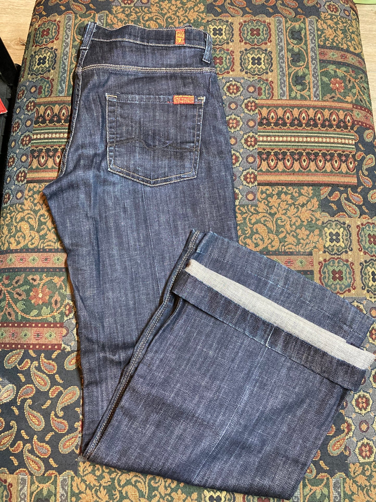 Kingspier Vintage -7 For All Mankind Denim Jeans - 28”x29.5”, Made in USA