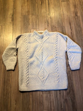 Load image into Gallery viewer, Kingspier Vintage - Vintage C.C.H Imports hand-knit 100% pure wool cream coloured crewneck sweater.

Made in Ecuador.
Size large.
