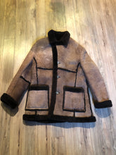 Load image into Gallery viewer, Kingspier Vintage - Vintage shearling coat with button closures and patch pockets.
