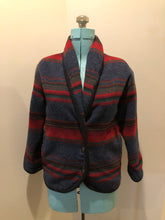 Load image into Gallery viewer, Kingspier Vintage - Vintage Woolrich wool blend jacket with southwest design, shawl collar, button closures and two front pockets. 85% wool/ 15% nylon.

Made in USA.
Size Small.
