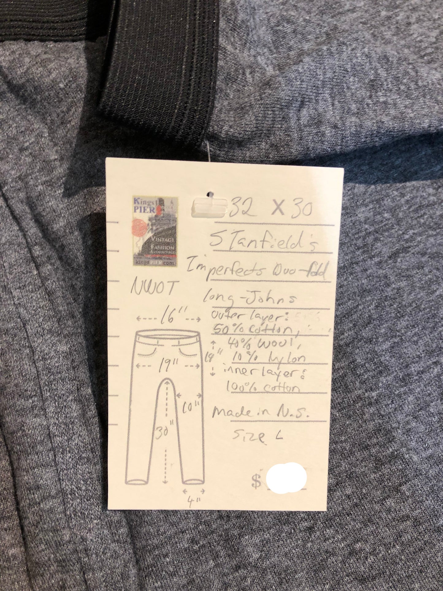 Kingspier Vintage - Stanfield''s deadstock duofold / layered jersey knit long underwear.
Made in Nova Scotia, Canada.