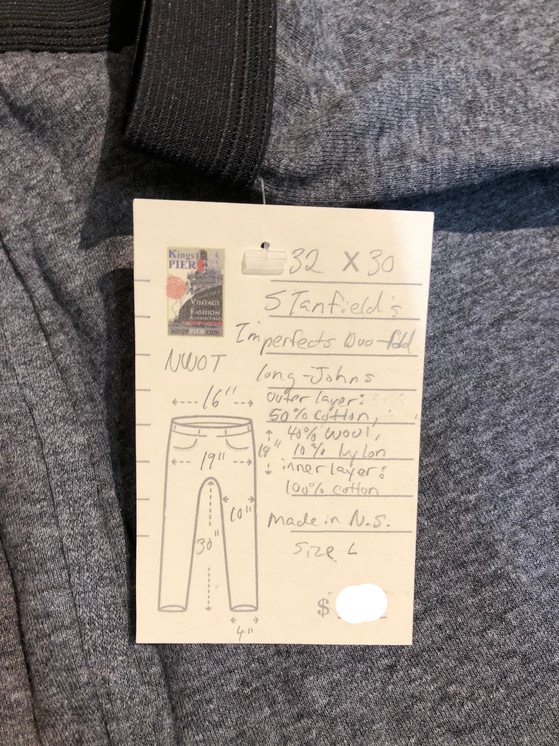 Kingspier Vintage - Stanfield''s deadstock duofold / layered jersey knit long underwear.
Made in Nova Scotia, Canada.