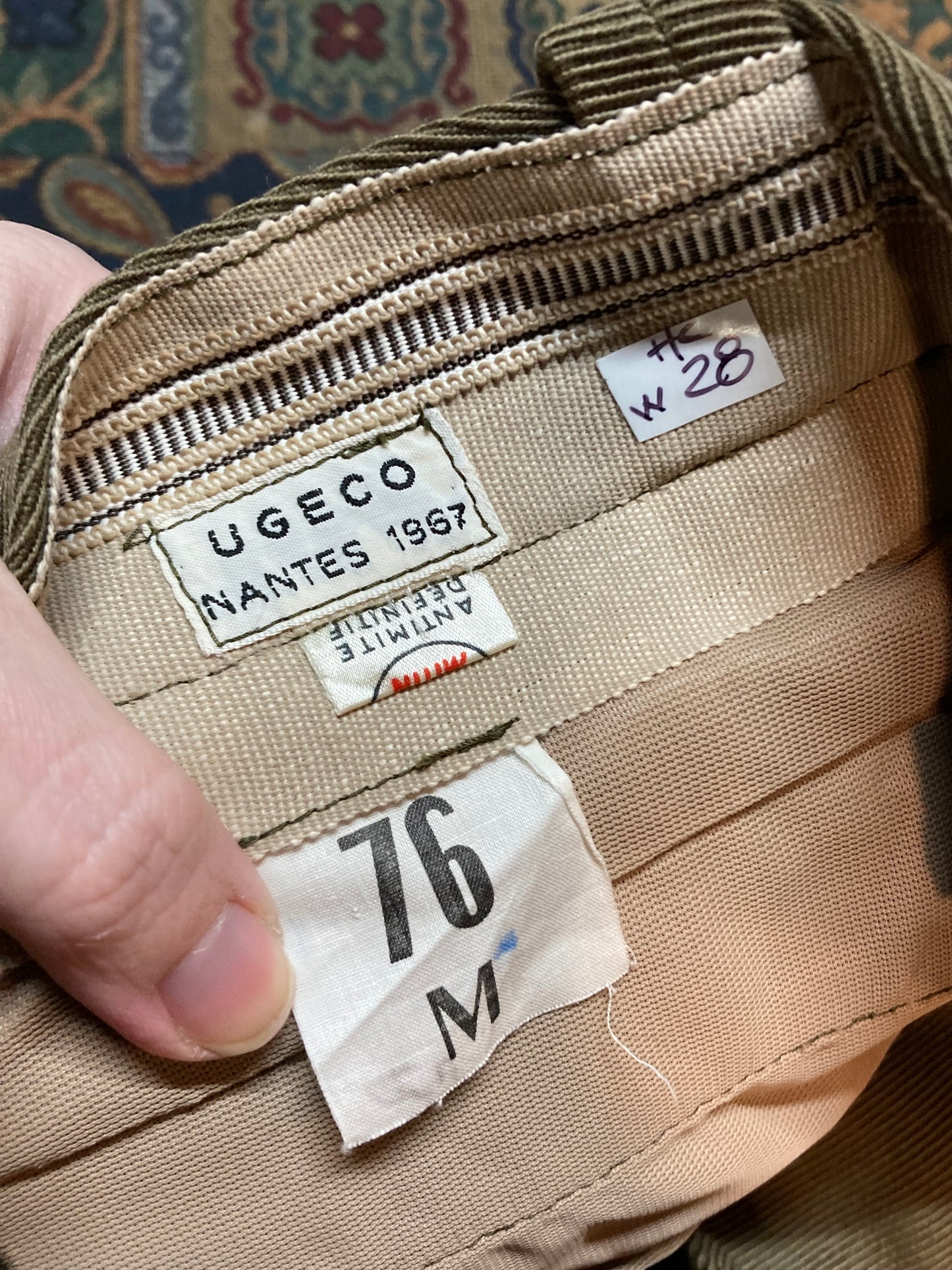 Kingspier Vintage - Vintage 1967 Deadstock French Military Uniform Trousers - UGECO NANTES - 28”x 32.25”
Movie wardrobe for “Man in the High Castle”
Wool and nylon
Unhemmed