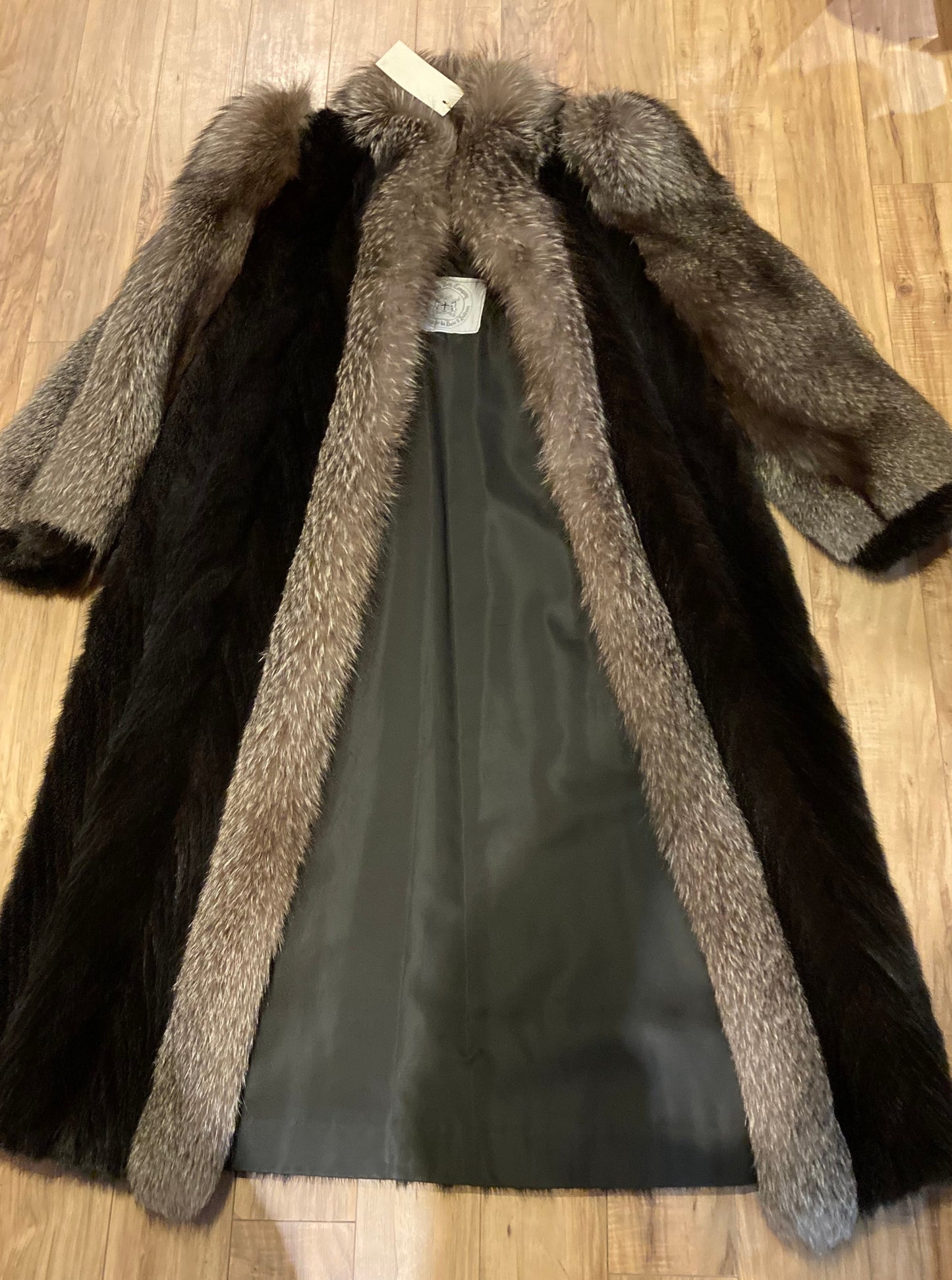 Kingspier Vintage - Vintage 1970’s Hudson’s Bay Company long fur coat with hook and eye closures.