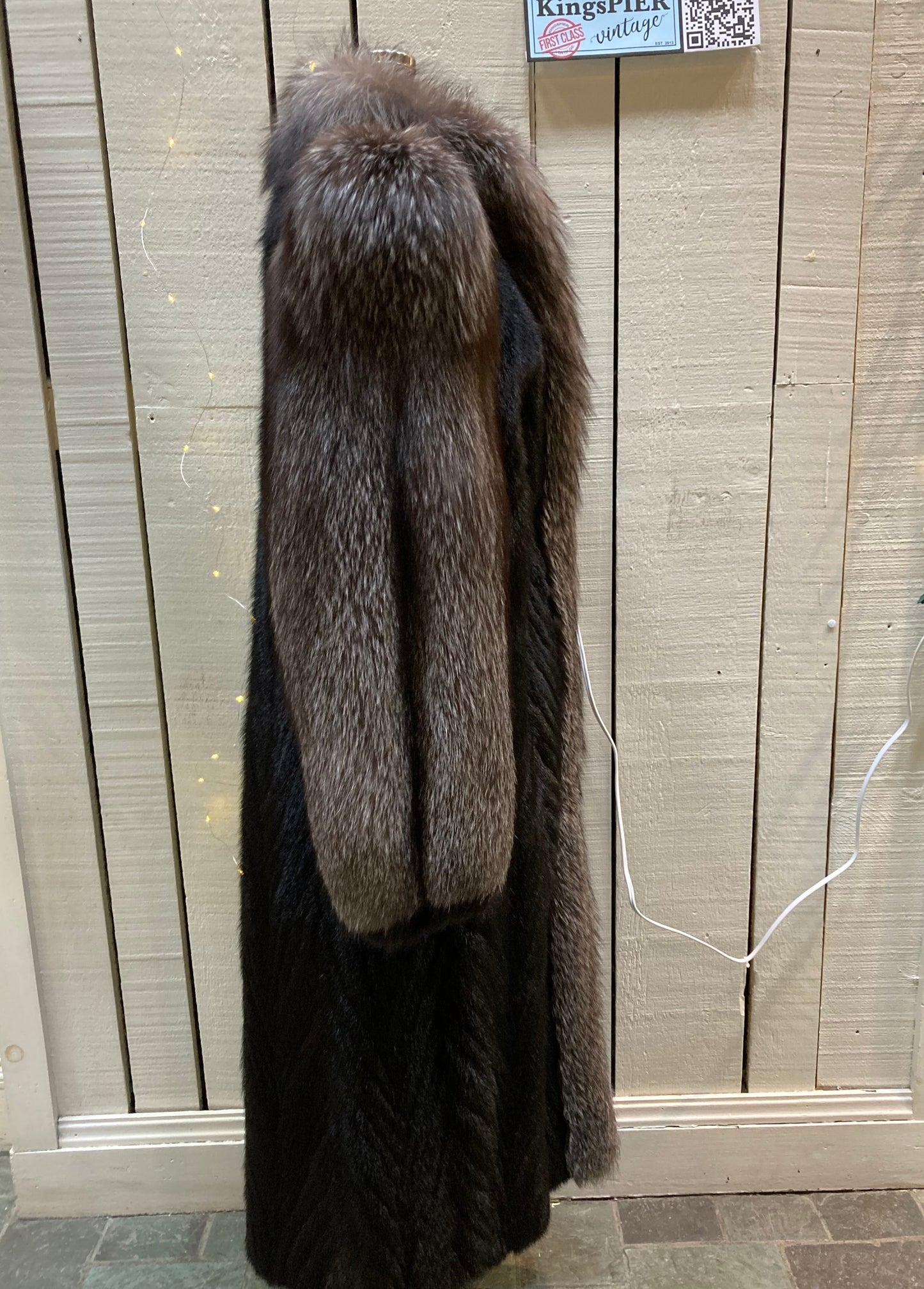 Kingspier Vintage - Vintage 1970’s Hudson’s Bay Company long fur coat with hook and eye closures.