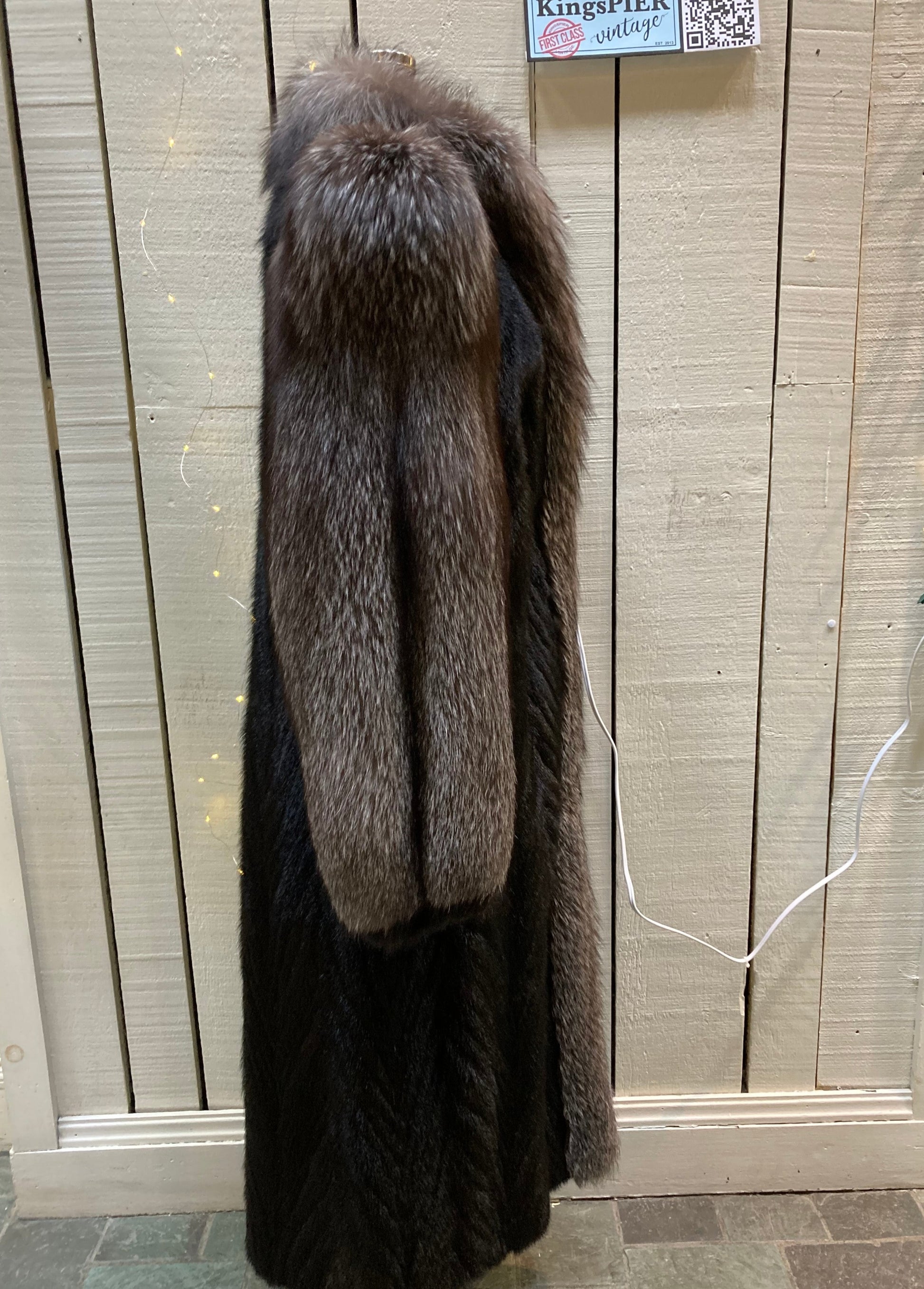 Kingspier Vintage - Vintage 1970’s Hudson’s Bay Company long fur coat with hook and eye closures.