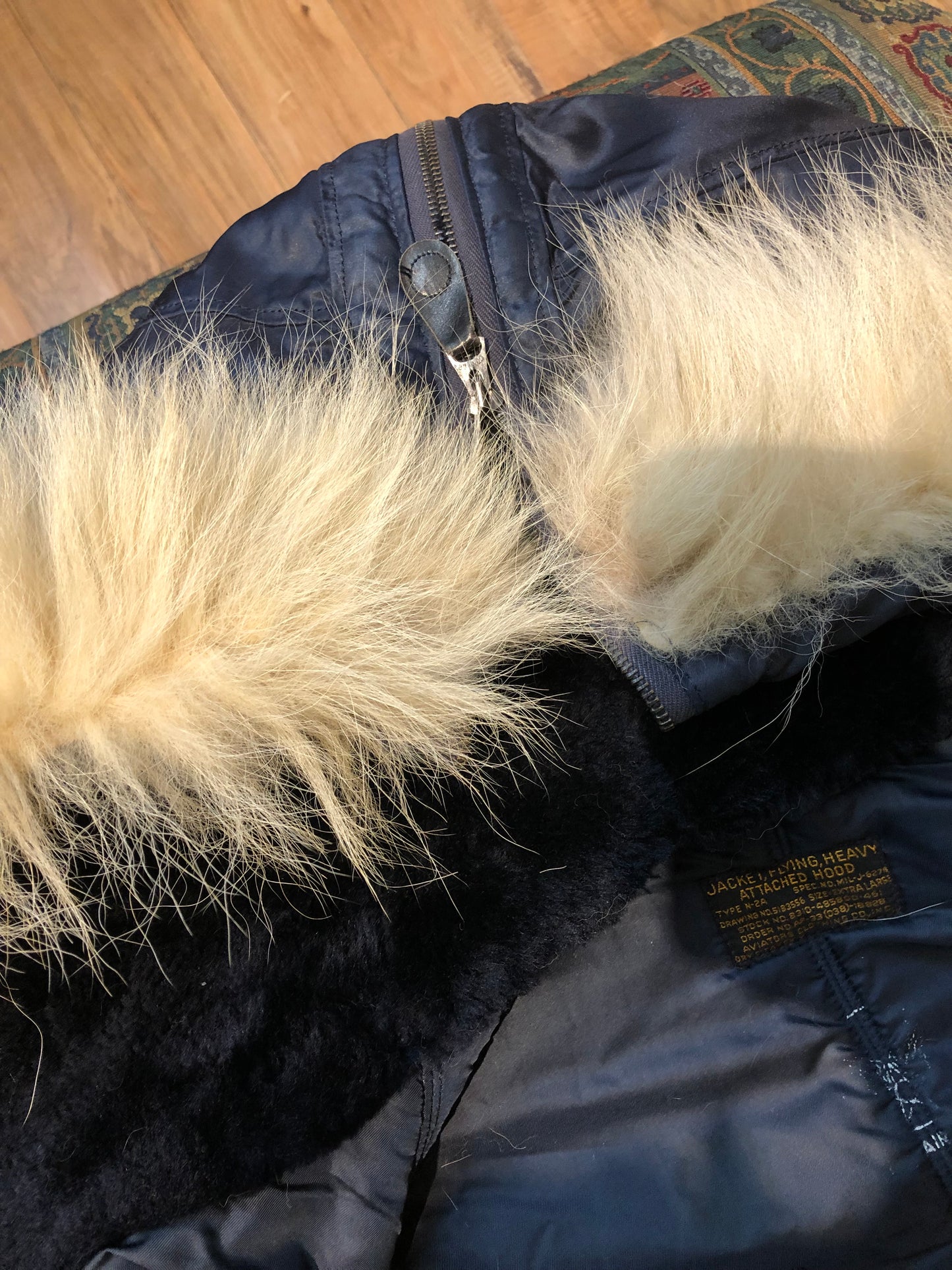 Kingspier Vintage - Rare Vintage United States Air Force heavy flying jacket Type: N-2A, Spec: MIL-J-6278, dates back to the 1940’s/1950’s either before or during the Korean war.