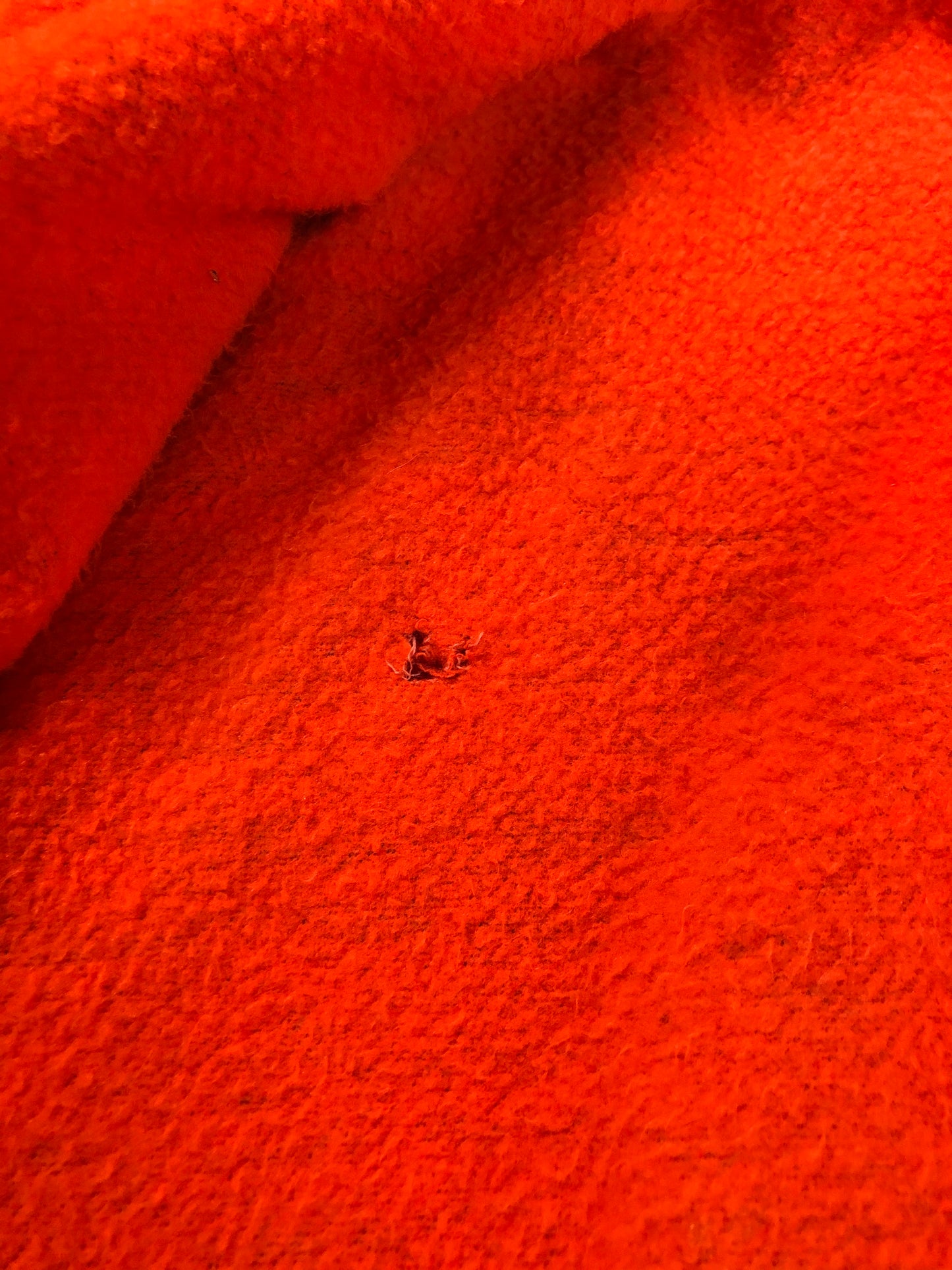 Kingspier Vintage - Vintage Codet Red Plaid Wool Blaze Orange Reversible Hunting Jacket, Made in Canada