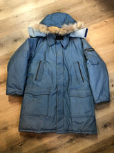 Load image into Gallery viewer, Vintage Sears Blue Down Filled Parka Canada NWOT KingsPIER

