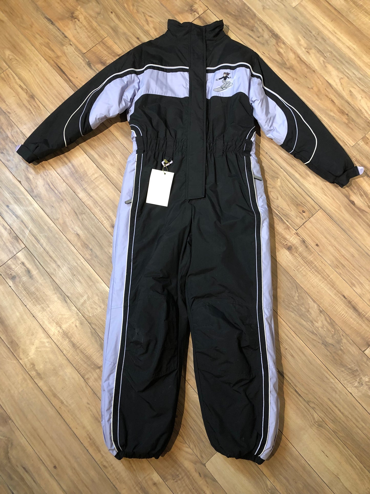 Kingspier Vintage - Vintage Northpeak Black and Lilac Snowsuit, Size XS