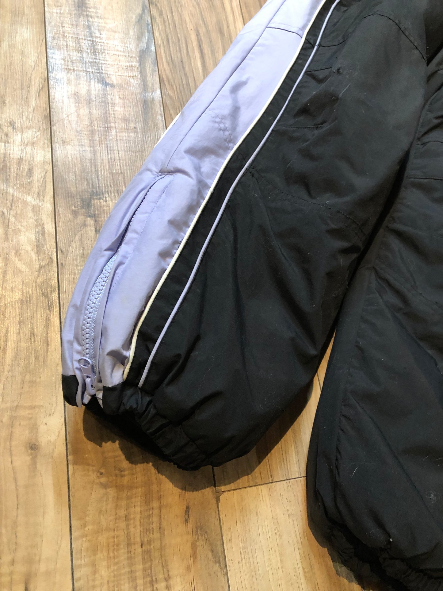 Kingspier Vintage - Vintage Northpeak Black and Lilac Snowsuit, Size XS