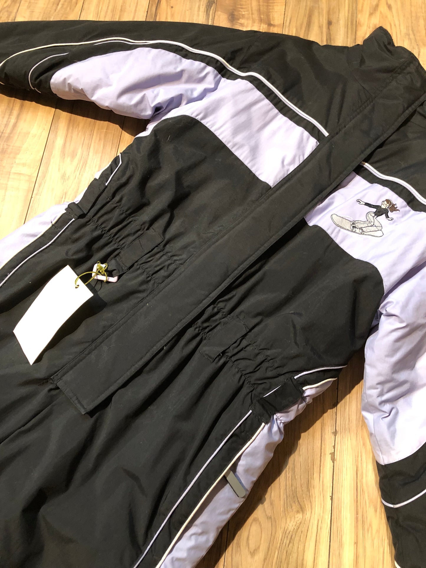 Kingspier Vintage - Vintage Northpeak Black and Lilac Snowsuit, Size XS
