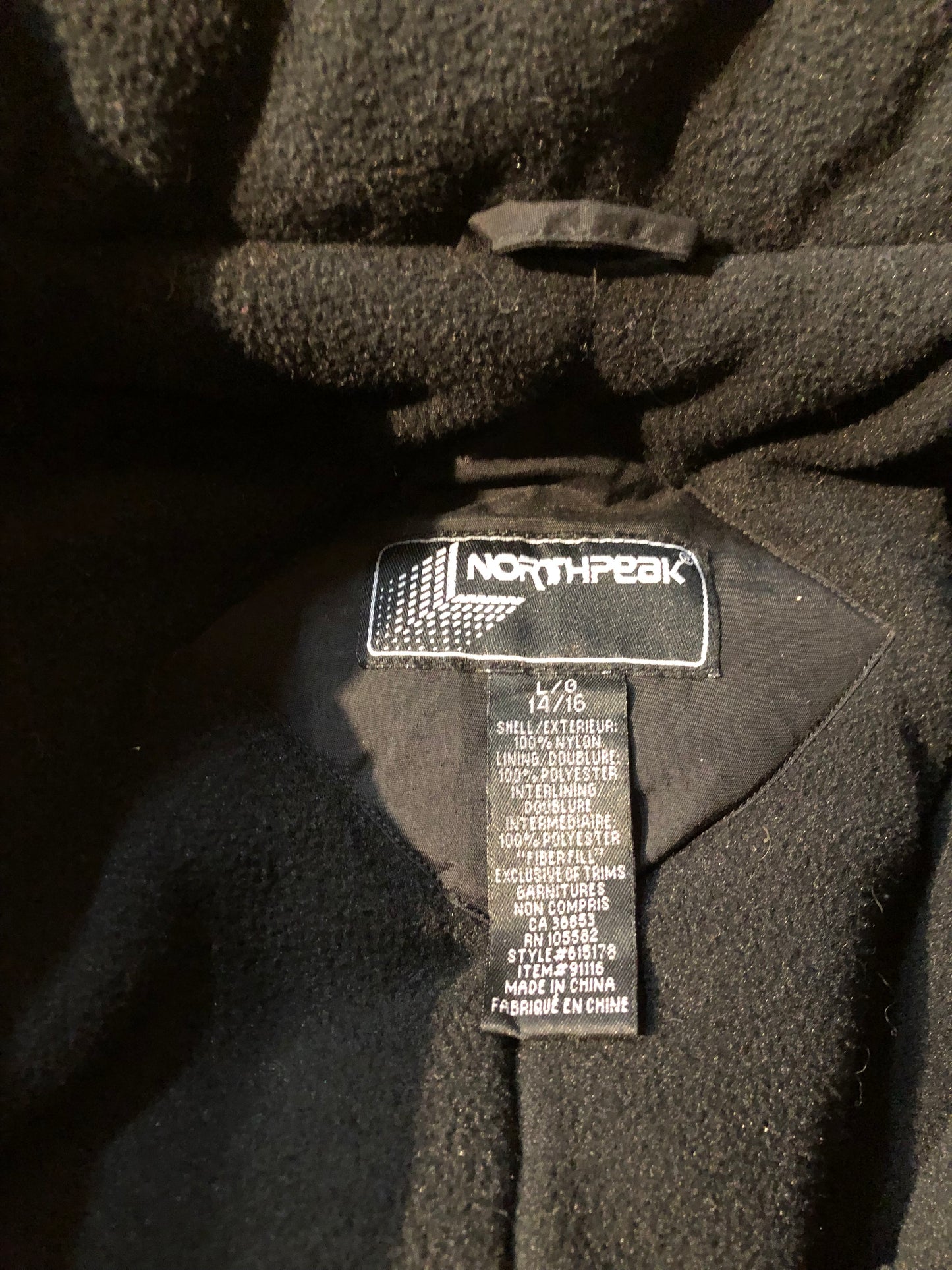 Kingspier Vintage - Vintage Northpeak Black and Lilac Snowsuit, Size XS