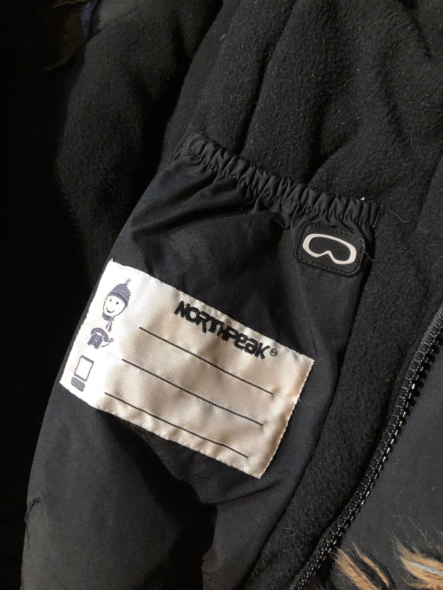 Kingspier Vintage - Vintage Northpeak Black and Lilac Snowsuit, Size XS
