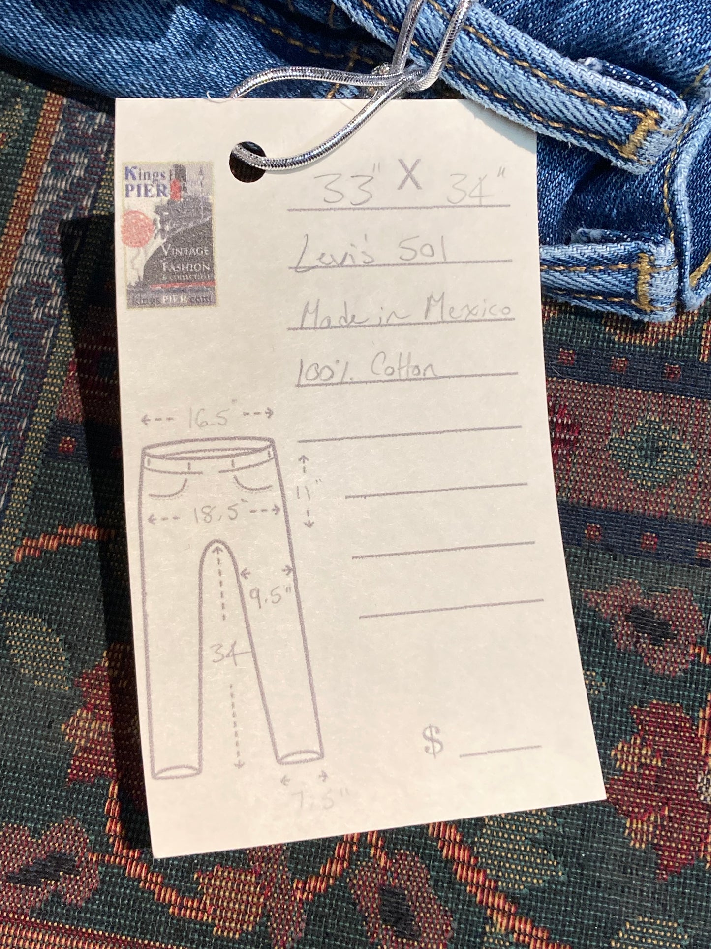 Kingspier Vintage - Levi’s 501 Red Tab Denim Jeans - 33”x34”
Red Tab
High rise
Button fly
Straight leg
100% cotton
Made in Mexico