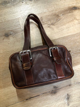 Load image into Gallery viewer, Vintage Roots Brown Leather Shoulder Bag. Made in Canada SOLD
