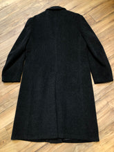 Load image into Gallery viewer, Kingspier Vintage - Vintage Adolfo 100% wool coat in charcoal grey, button closures and front flap pockets.

Size 42 Long.
Made in USA.
