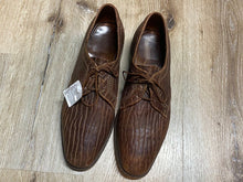 Load image into Gallery viewer, Kingspier Vintage - Brown Seal Skin Textured Plain Toe Derbies by John McHale Custom Shoe - Sizes: 9.5M 11.5W 42-43EURO, Made in Canada, Caravan Collection, Leather Soles, Rubber Heels

