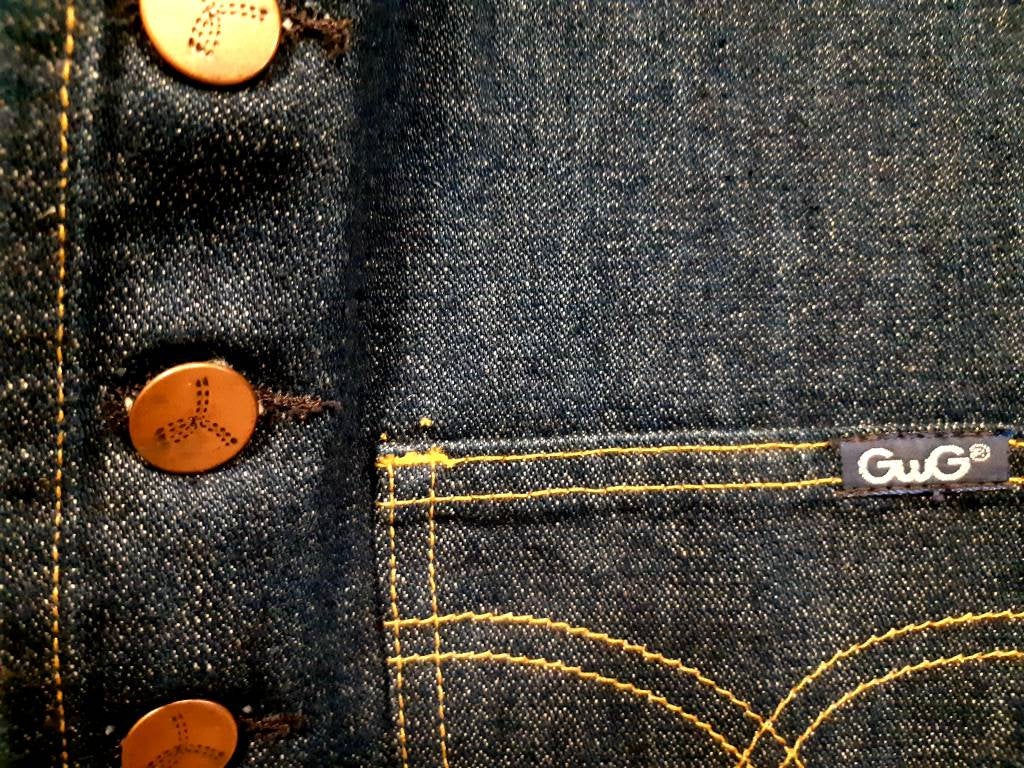Vintage deadstock GWG Scrubbies jean vest. Made in Canada. 36