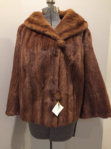 Kingspier Vintage - Stunning 1960s mink opera jacket made by the "Mitchell Fur Co." in the Halifax/Moncton area. Jacket is in excellent shape(the armpit lining has been mended). Closes via fur buttons.
