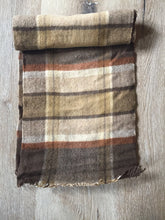 Load image into Gallery viewer, Kingspier Vintage - &lt;p&gt;Vintage SEARS brand plaid wool scarf in varying shades of brown. Measures 11x48 inches.&lt;/p&gt;
