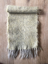 Load image into Gallery viewer, Kingspier Vintage - &lt;p&gt;Handwoven mohair scarf, measures 10x43 inches. Colour is a bit hard to nail down; it&#39;s a combination of grey and yellow.&lt;/p&gt;
