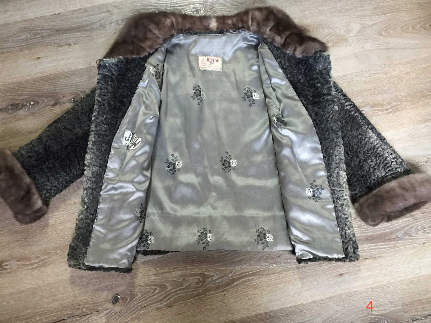 Vintage "Rideau Furs" Persian Lamb Fur Coat Made In Nova Scotia, Canada