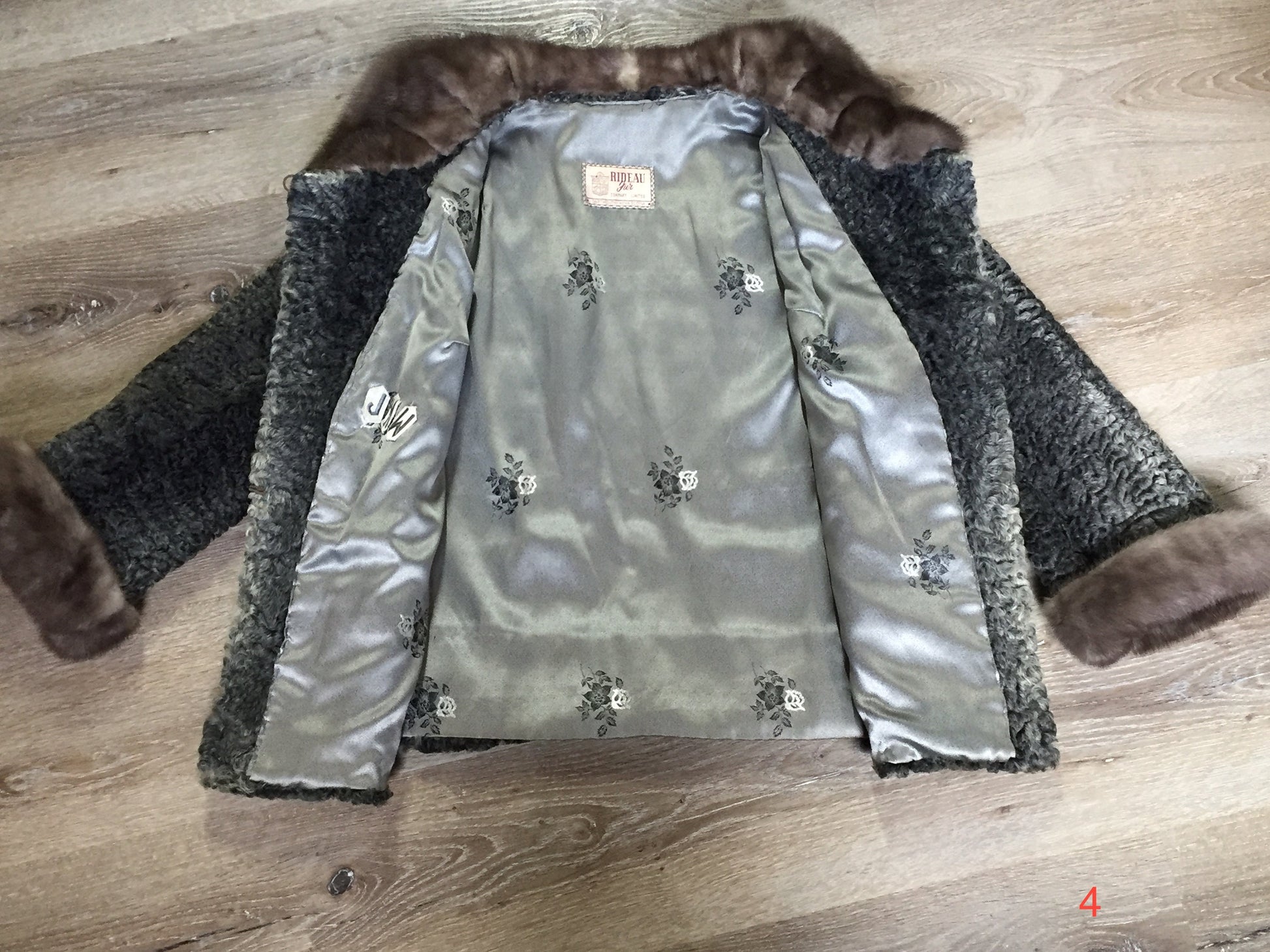 Vintage "Rideau Furs" Persian Lamb Fur Coat Made In Nova Scotia, Canada