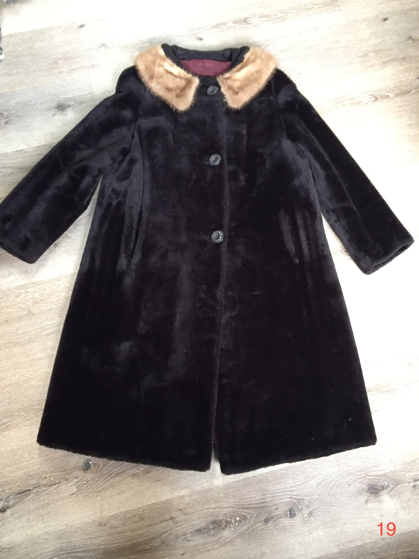 Vintage 1960's Faux Fur Coat "Glamaseal"
