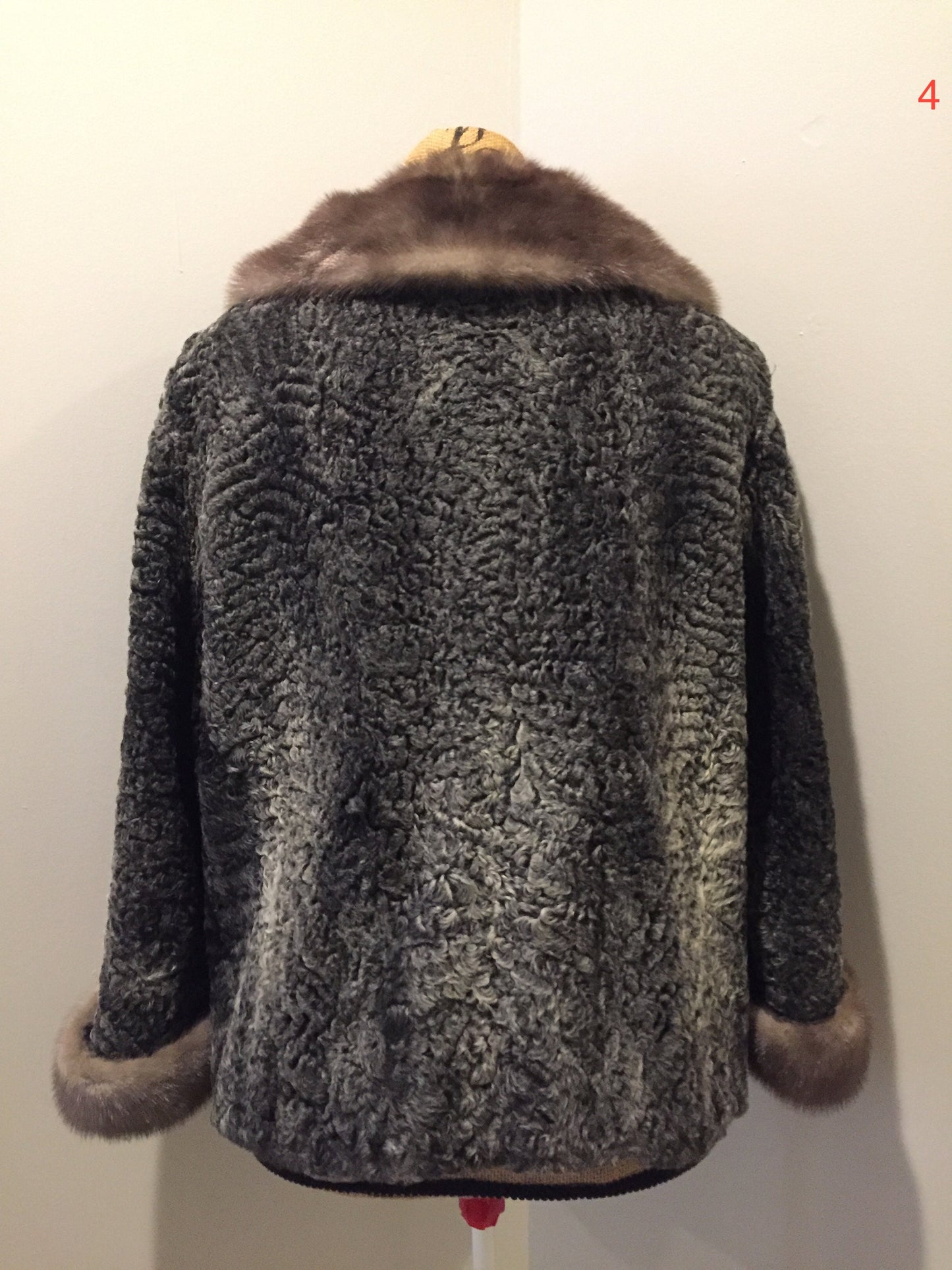 Vintage "Rideau Furs" Persian Lamb Fur Coat Made In Nova Scotia, Canada