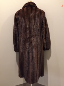 Vintage Dark Brown Mink Coat, "Bouchard Fourrures" Made in New Brunswick, Canada