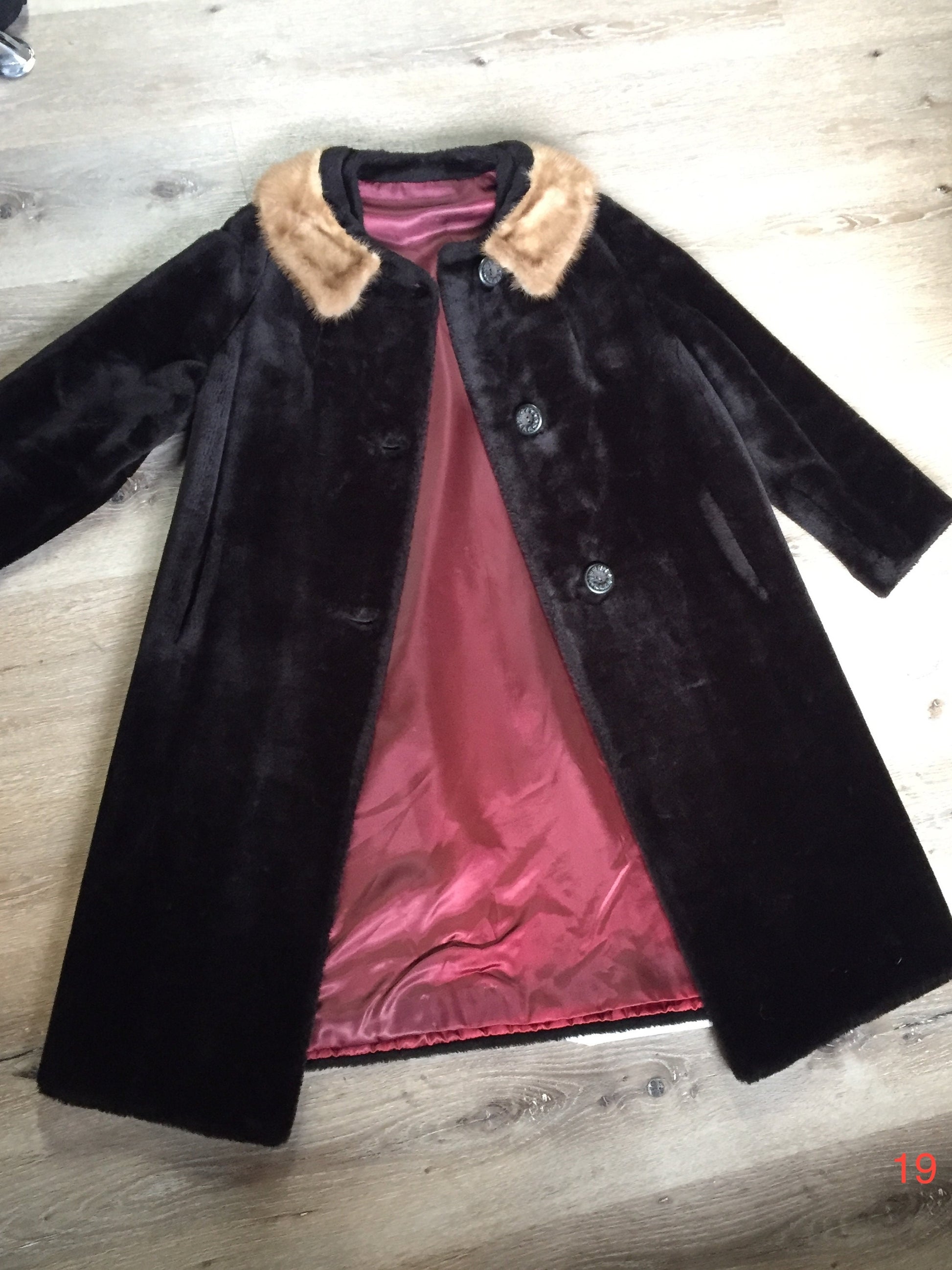 Vintage 1960's Faux Fur Coat "Glamaseal"