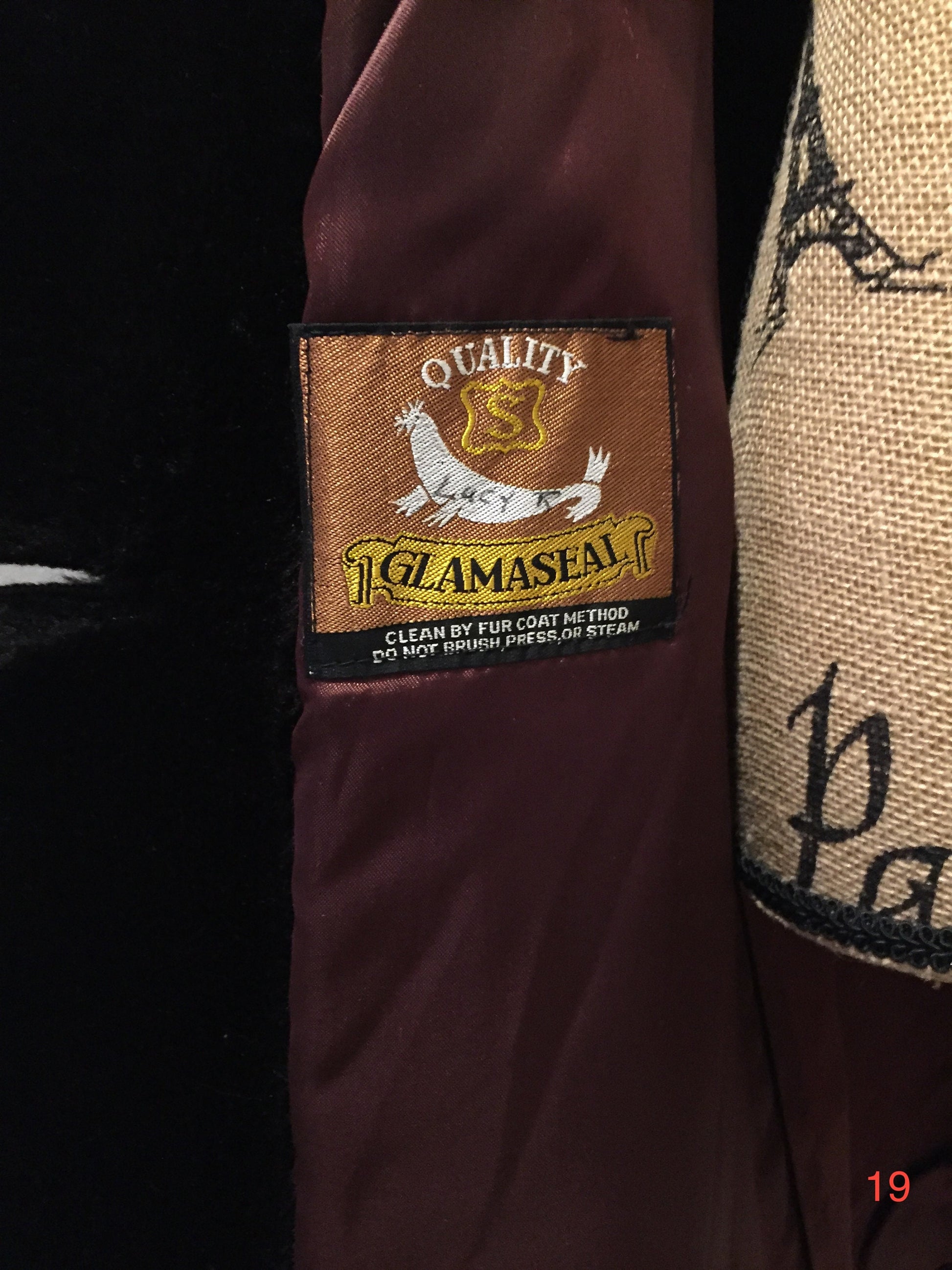 Vintage 1960's Faux Fur Coat "Glamaseal"