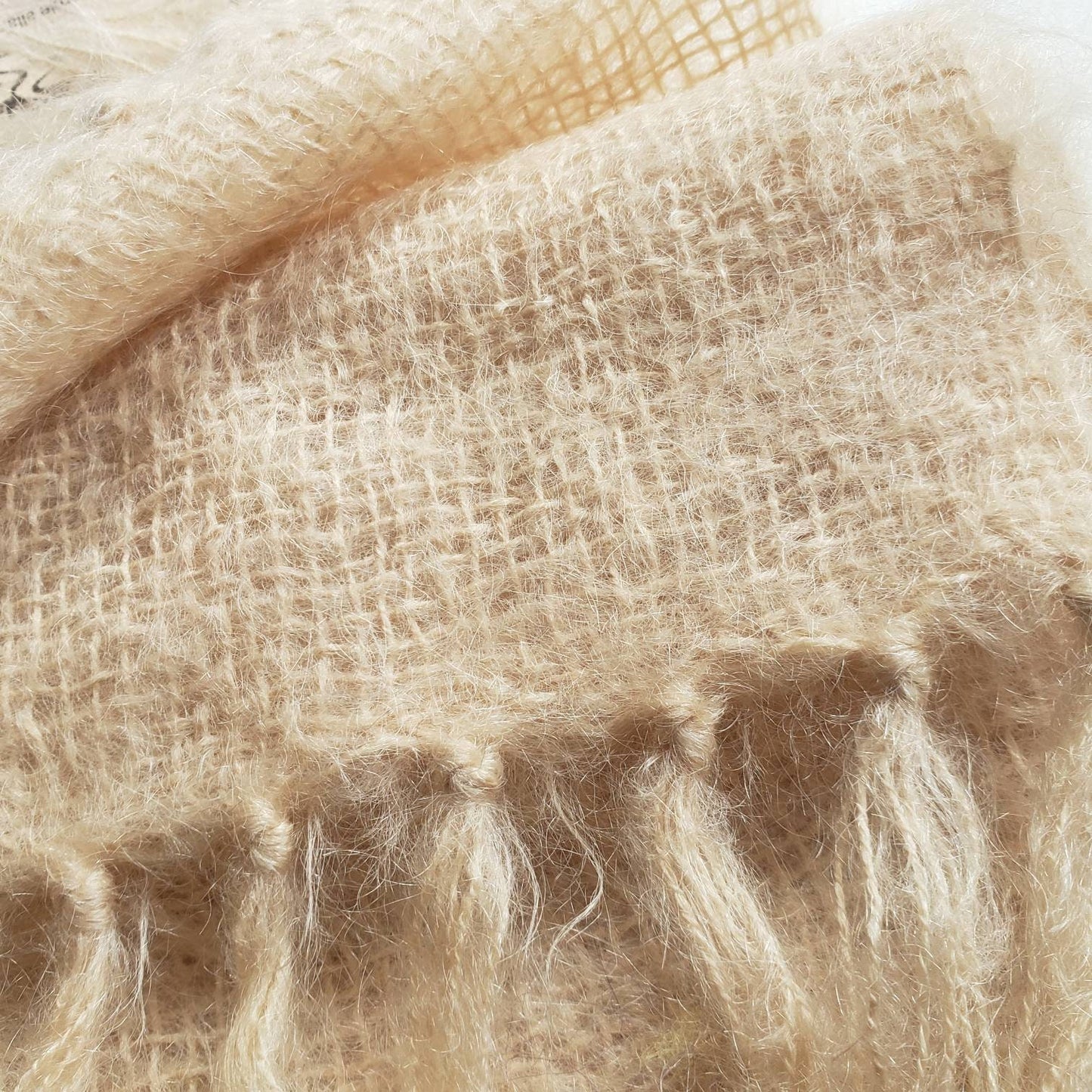 Vintage Handwoven Mohair Scarf. NWT. Made in Nova Scotia, Canada