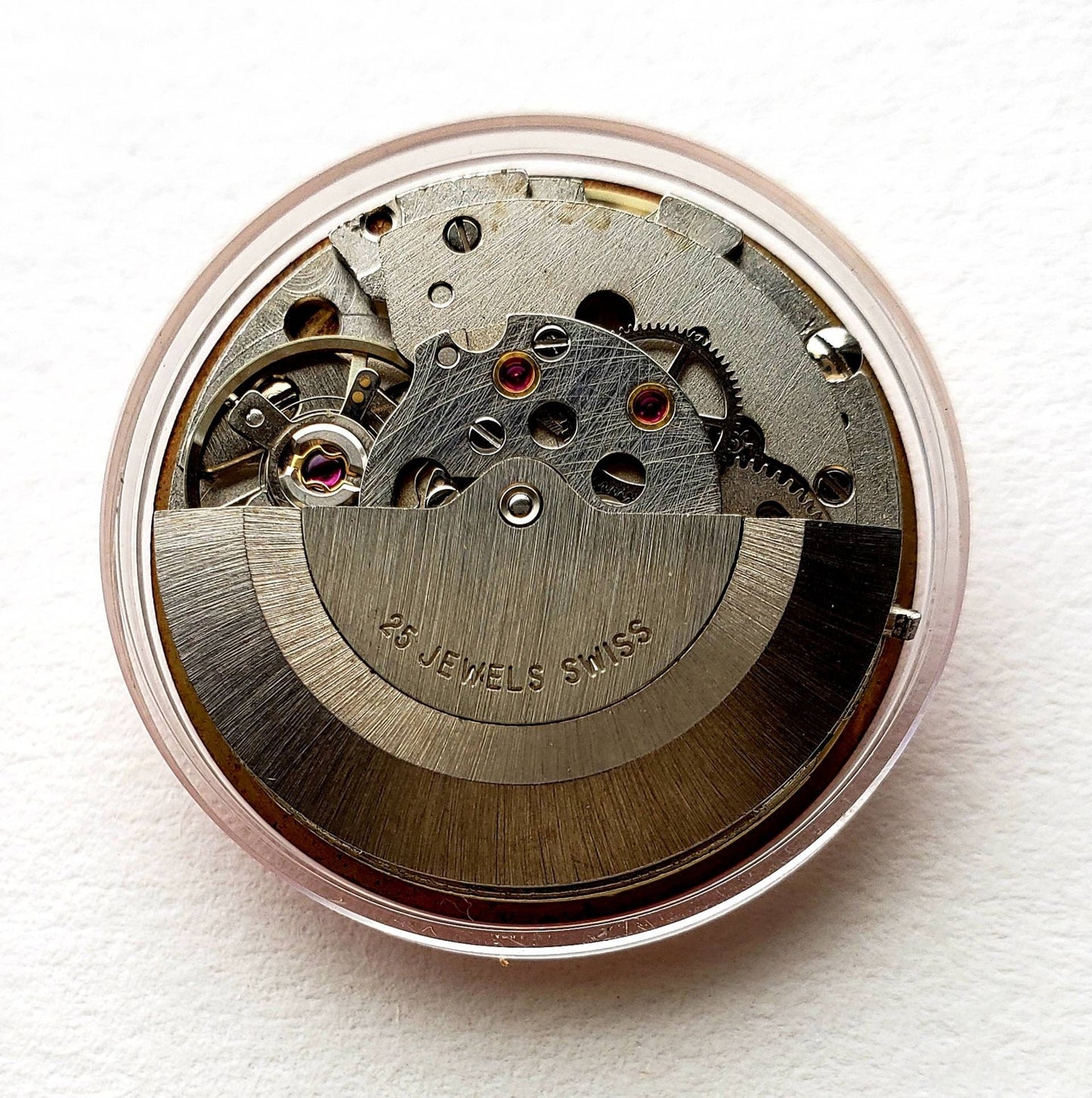 Very Rare 70's vintage Swiss MK 1 Spaceman wrist watch. Designed by Andre le Marquand. 25 jewel automatic Swiss movement