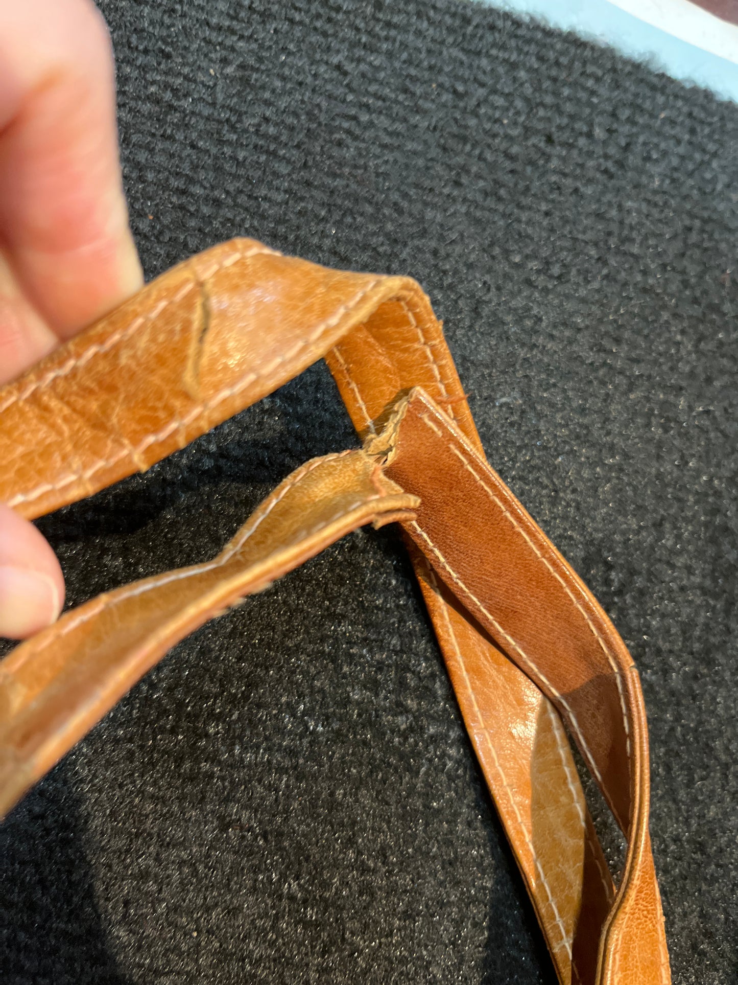 Jordan Marsh Tan Leather Handbag