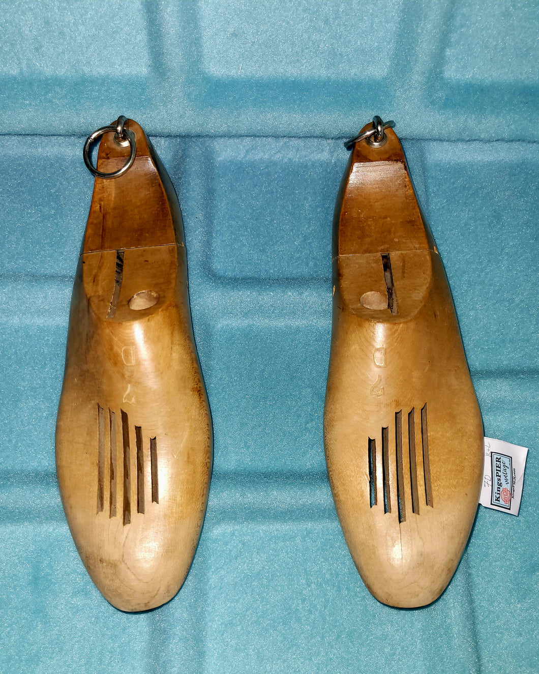 Vintage 1950's Natural Blonde Wood Shoe Tree Stretcher Form size 7D
