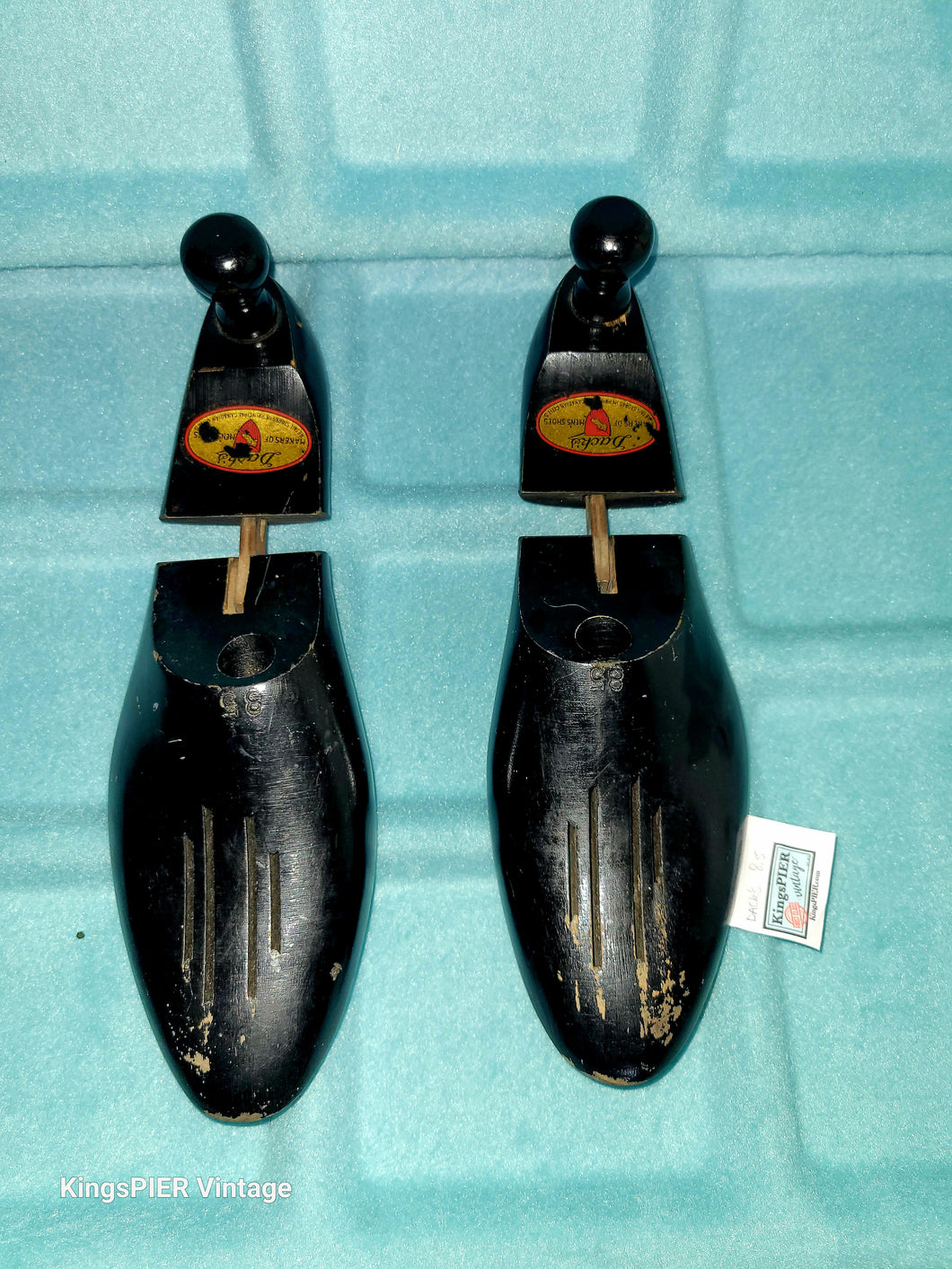 Vintage 1950's Dack's Black Wood Shoe Tree Stretcher Form 8.5