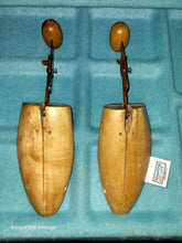 Load image into Gallery viewer, Vintage 1960&#39;s Natural Blonde Wood Shoe Tree Stretcher Form adjustable size 8 - 11
