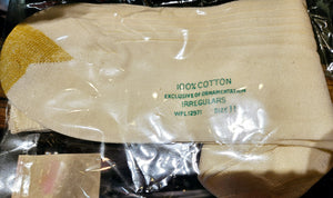 Deadstock Vintage Nationally Famous Cotton Mens White Dress Socks. Made in USA
