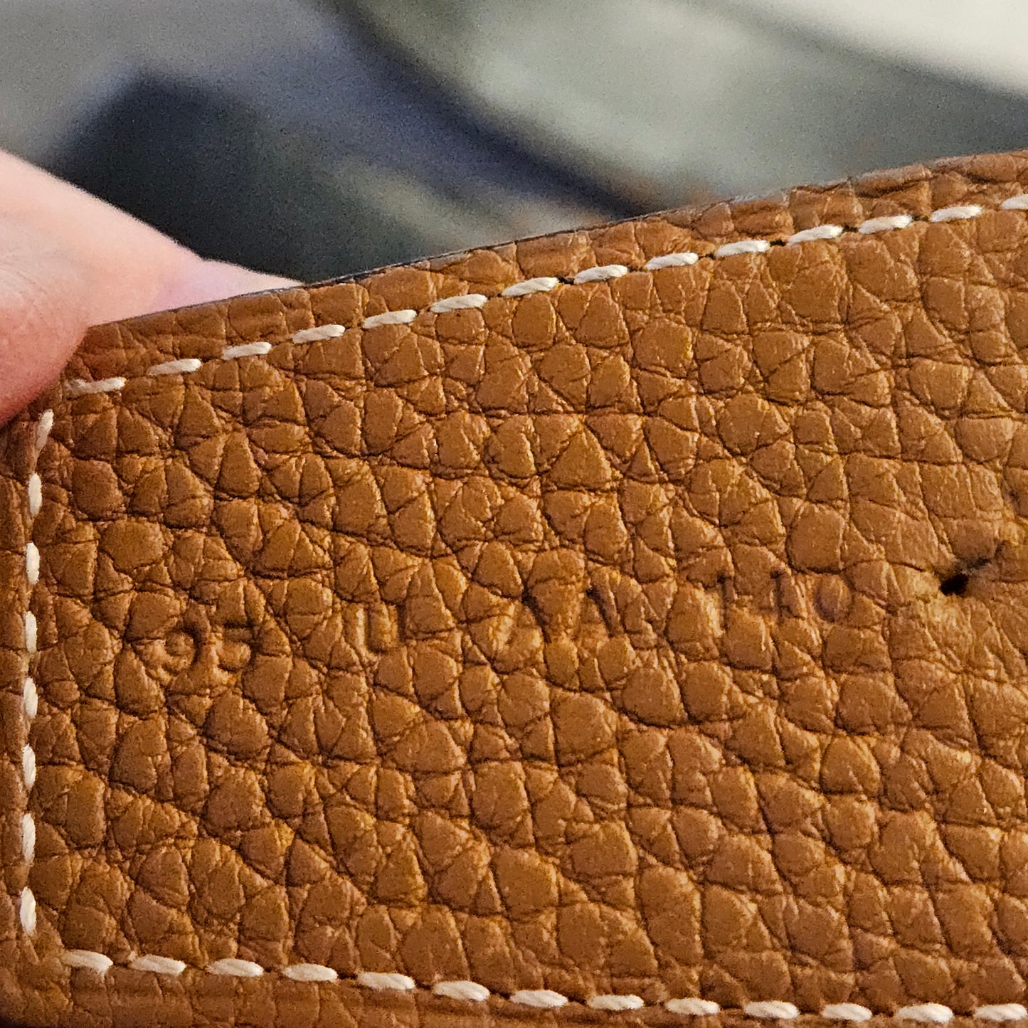 HERMÈS brushed silver tone belt buckle and reversible HERMÈS leather belt