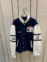 Load image into Gallery viewer, Vintage Wolverines White and Blue Varsity Jacket, Made in Canada, Size Large
