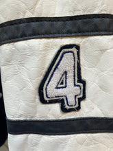 Load image into Gallery viewer, Vintage Wolverines White and Blue Varsity Jacket, Made in Canada, Size Large
