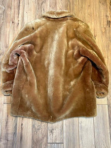 Vintage Paul Magder Light Brown Fur Coat, Made in Canada, Chest 52”