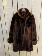 Load image into Gallery viewer, Vintage Berkley Dark Brown Shorn Beaver Fur Coat, Made in USA, Chest 44”
