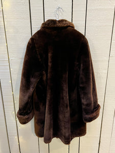 Vintage Berkley Dark Brown Shorn Beaver Fur Coat, Made in USA, Chest 44”